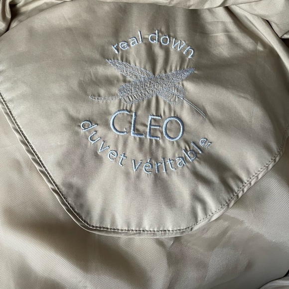 Cleo real down filled long Beige Puffer Coat size S/M very warm NWOT - Picture 2 of 7